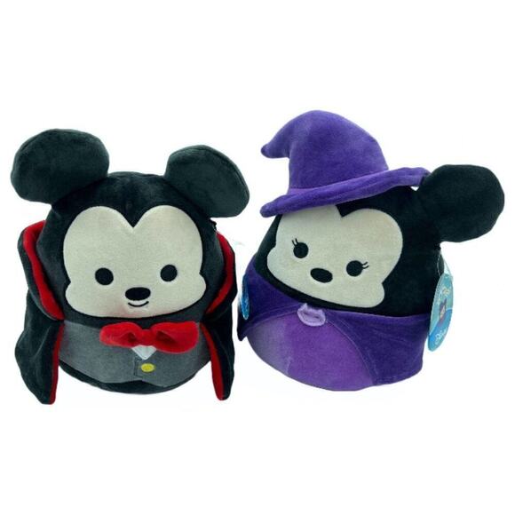 8" Vampire Mickey & Witch Minnie Squishmallows Set, NWT - Picture 1 of 5